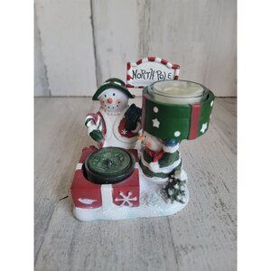 Yankee Candle north pole Snowman tealight home decor xmas‎